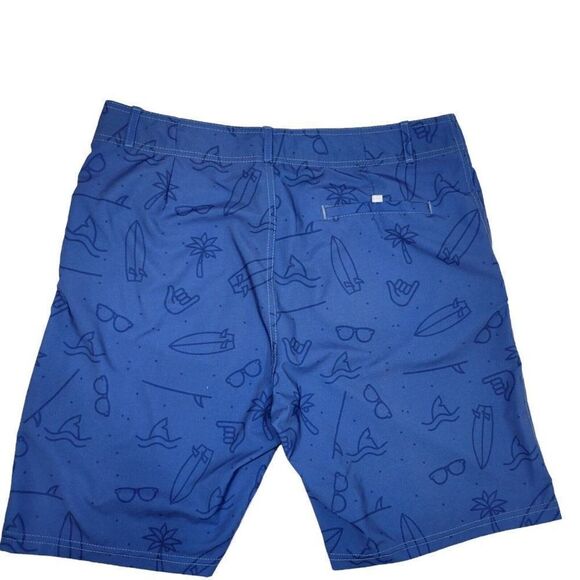 Senor Frogs Board Shorts Swim Trunks Mens Size 36 Blue Tropical Vacation Beach - Picture 2 of 12